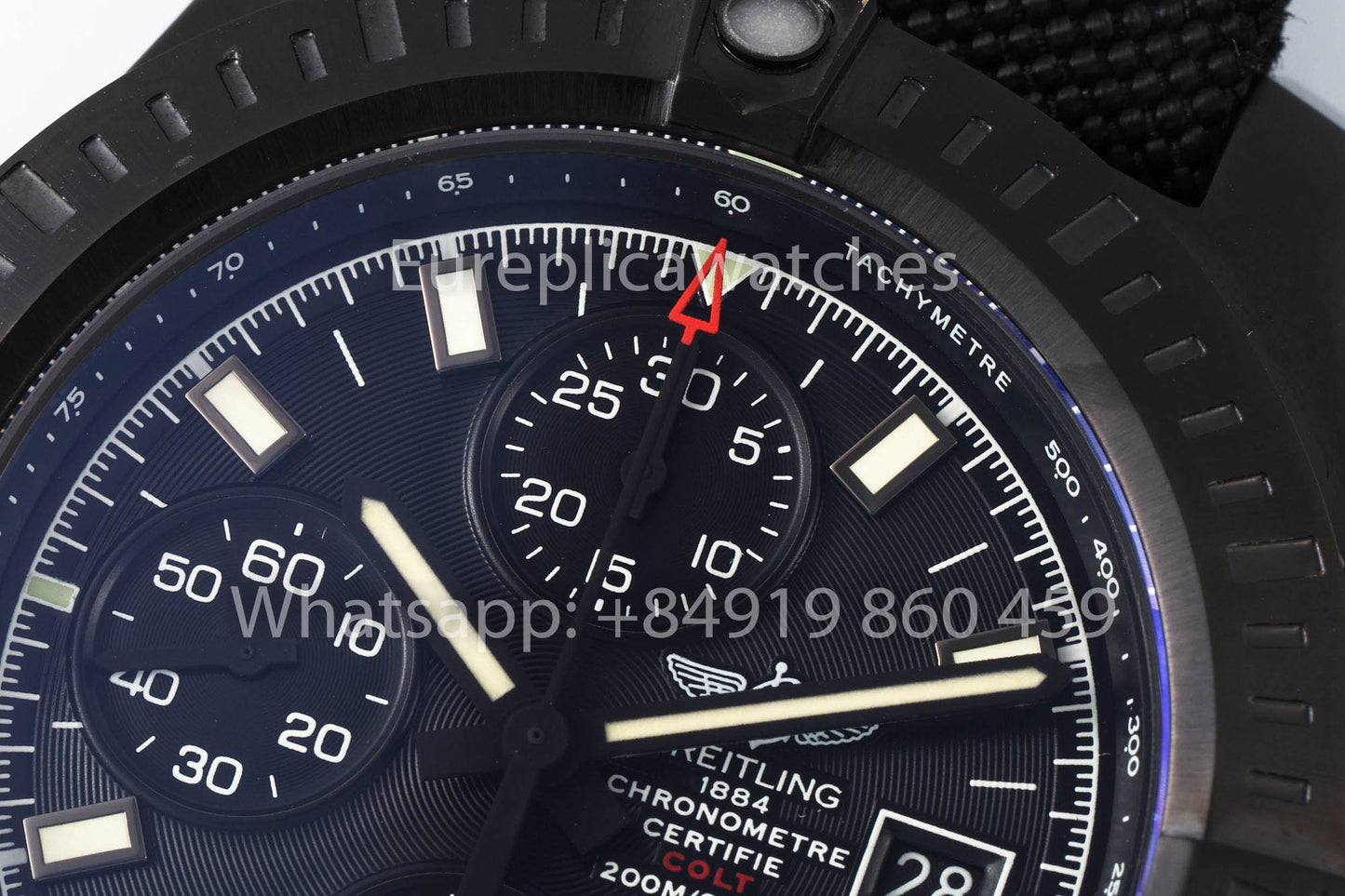 BREITLING Colt cronografo M1338810 Reloj para hombre 1:1 Mejor clon EF Fabbrica Velcro cinturino