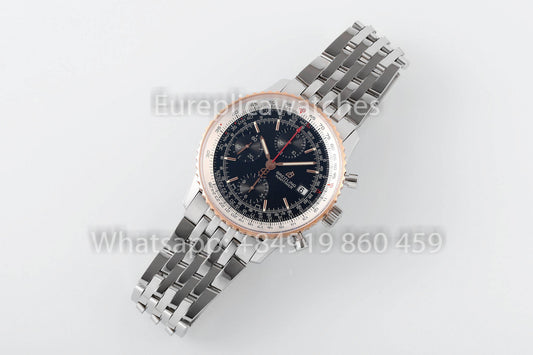 BREITLING Navitimer cronografo A13324121B1X1 quadrante nero RG 1:1 Best Clone EF Fabbrica
