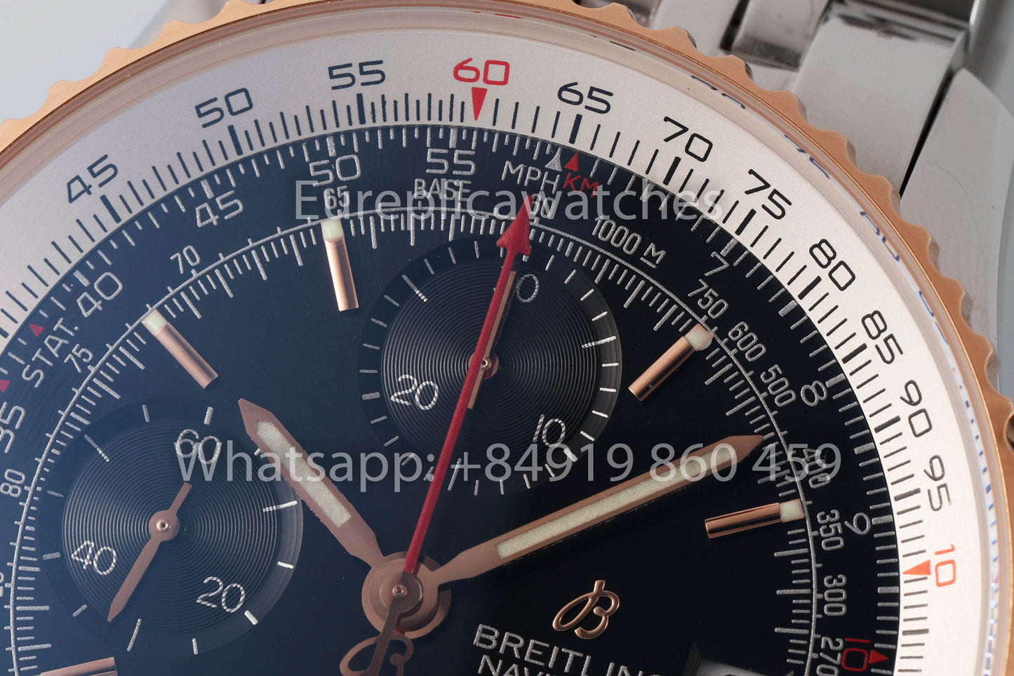 BREITLING Navitimer cronografo A13324121B1X1 quadrante nero RG 1:1 Best Clone EF Fabbrica
