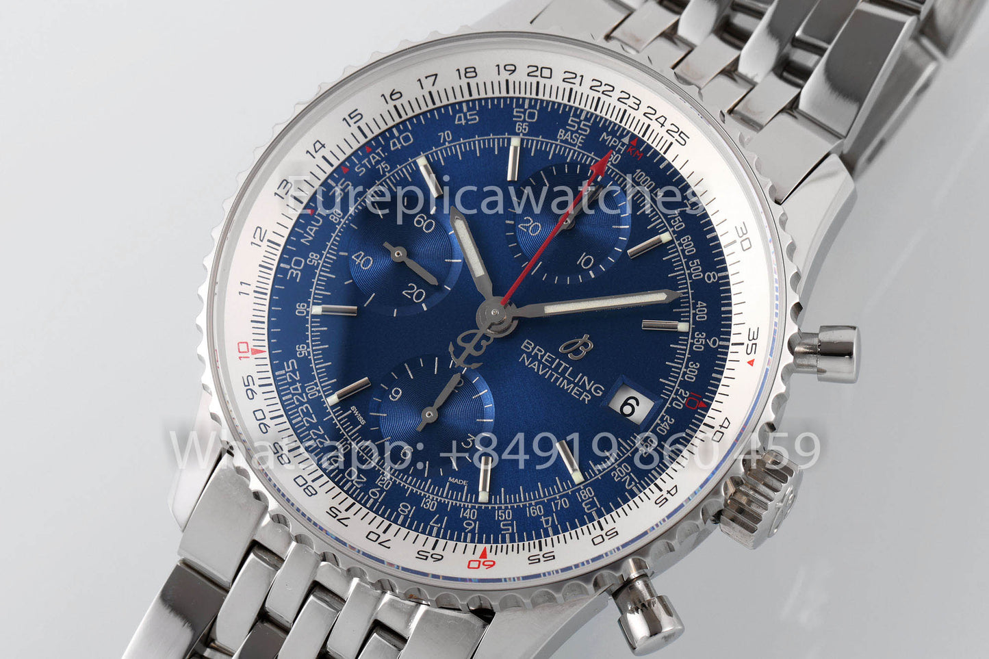 BREITLING Navitimer cronografo A13324121B1X1 quadrante blu 1:1 Best Clone EF Fabbrica