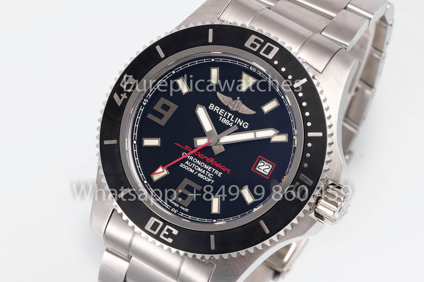 Breitling Superocean 44 A17391  1:1 Best Clone acciaio inossidabile EF Fabbrica Red Hands