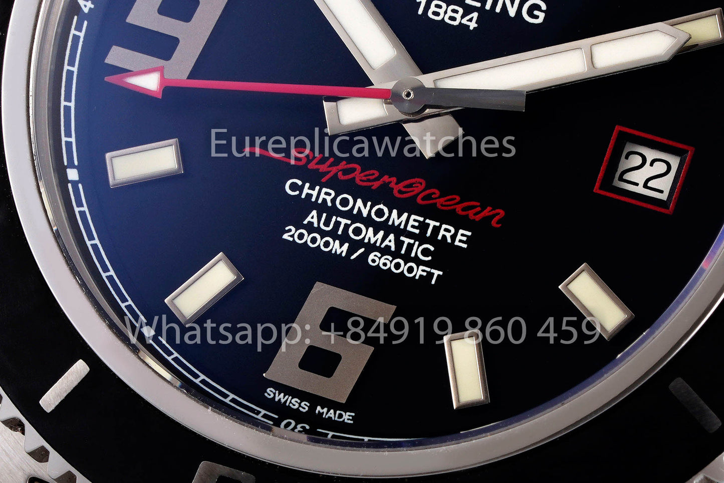 Breitling Superocean 44 A17391  1:1 Best Clone acciaio inossidabile EF Fabbrica Red Hands
