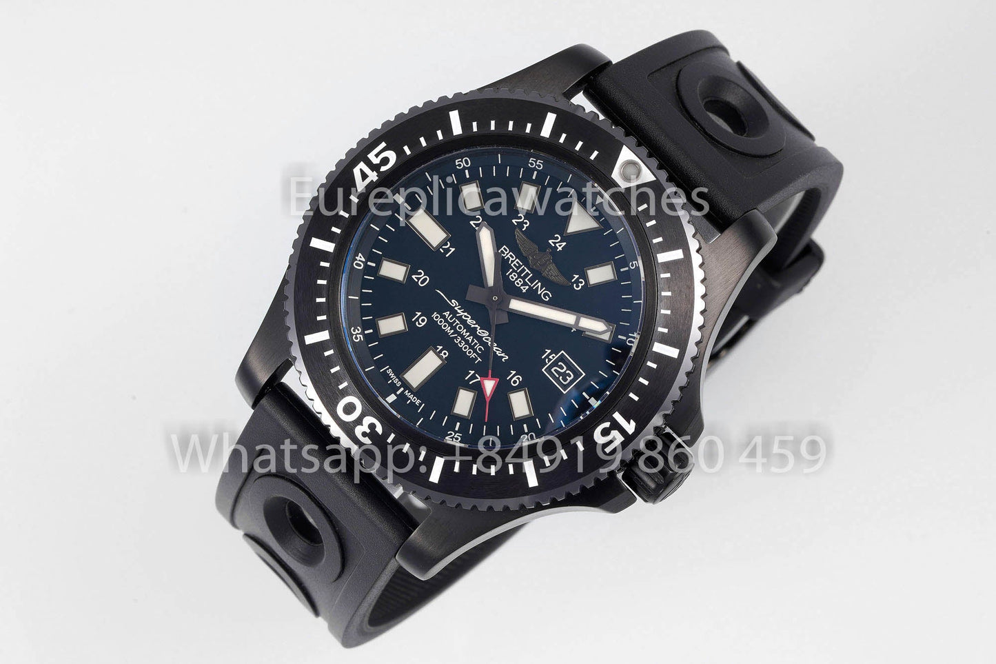 Breitling Superocean M17393131B1S1 Gomma cinturino quadrante nero 1:1 Best Clone EF Fabbrica