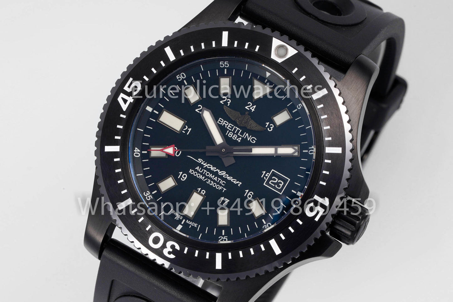 Breitling Superocean M17393131B1S1 Gomma cinturino quadrante nero 1:1 Best Clone EF Fabbrica