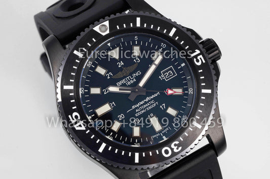 Breitling Superocean M17393131B1S1 Gomma cinturino quadrante nero 1:1 Best Clone EF Fabbrica
