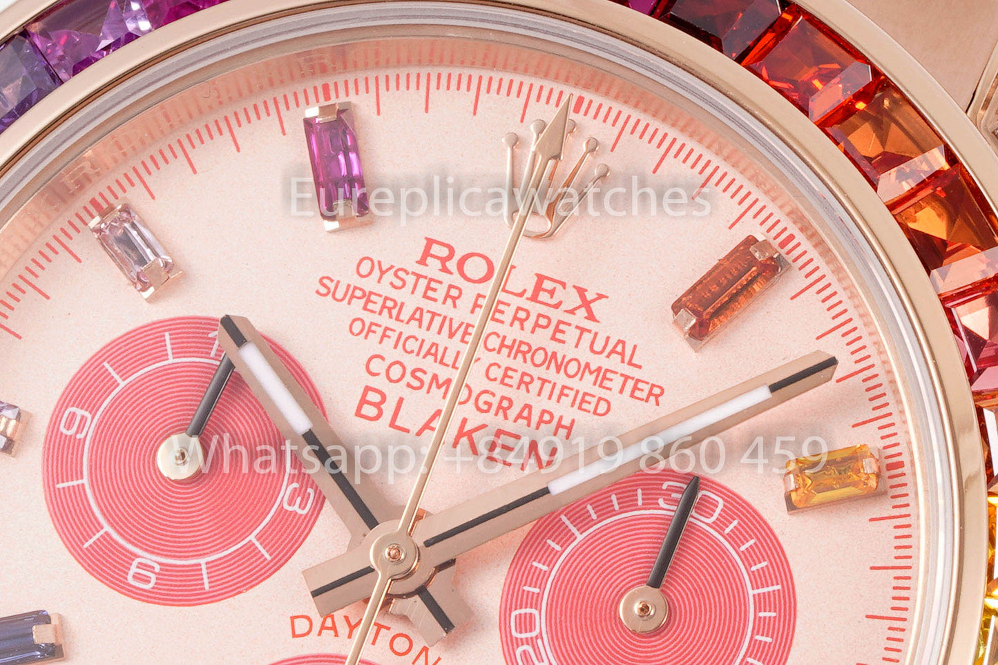 Rolex Daytona Rainbow Blacken Pink Rosa Oro 40mm 1:1 Melhor Clone EF Fabrica