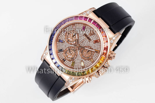 Rolex Cosmograph Daytona Rainbow 116515LN-0015 EF Fabrica 1:1 Melhor Clone