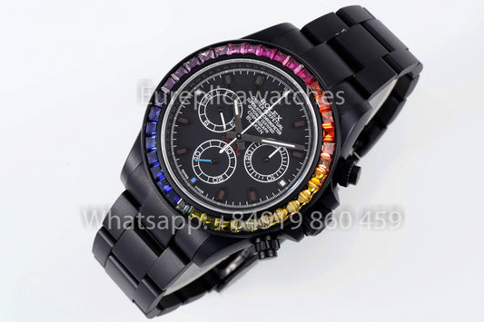 Rolex Daytona Blacken Raibow Blacken Versão 1:1 Melhor Clone acciaio inossidabile cinturino