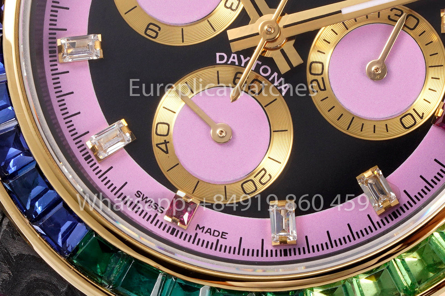 Rolex Daytona Carbonio Cassa Pink quadrante 1:1 Best Clone Diw Custom Velcro cinturino