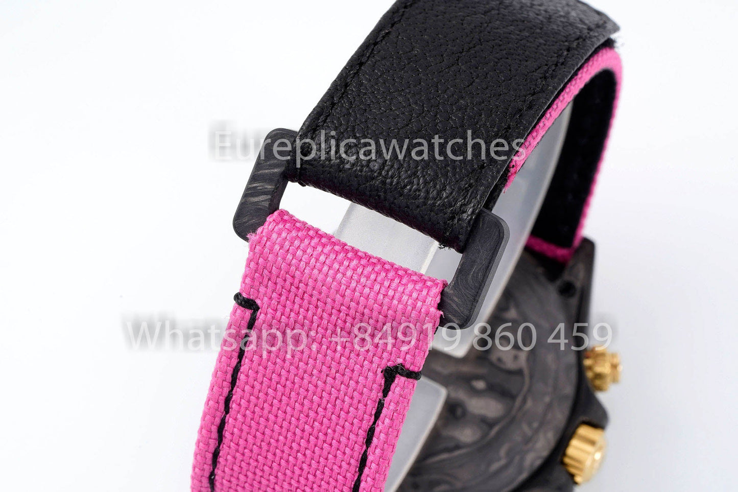 Rolex Daytona Carbonio Cassa Pink quadrante 1:1 Best Clone Diw Custom Velcro cinturino