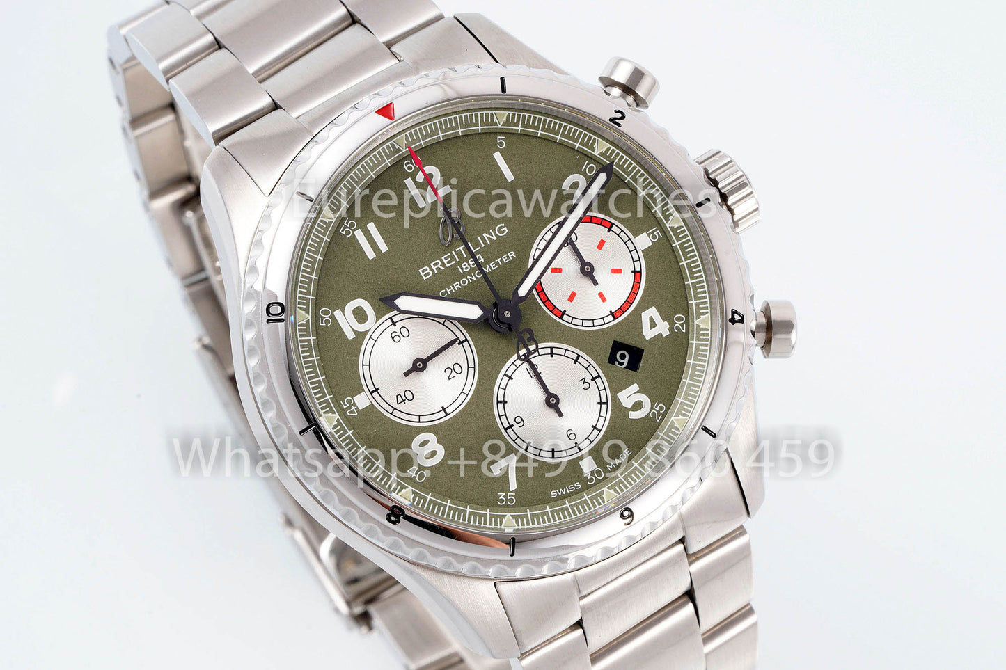 Breitling Aviator 8 Ab01192a1l1a1 quadrante verde 1:1 Best Clone EF Fabbrica acciaio inossidabile