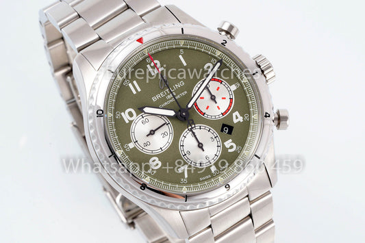 Breitling Aviator 8 Ab01192a1l1a1 quadrante verde 1:1 Best Clone EF Fabbrica acciaio inossidabile