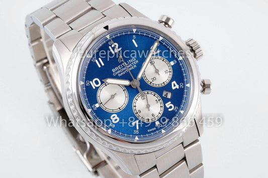 Breitling Aviator 8 AB01194A1B1X1 quadrante blu 1:1 Best Clone EF Fabbrica acciaio inossidabile