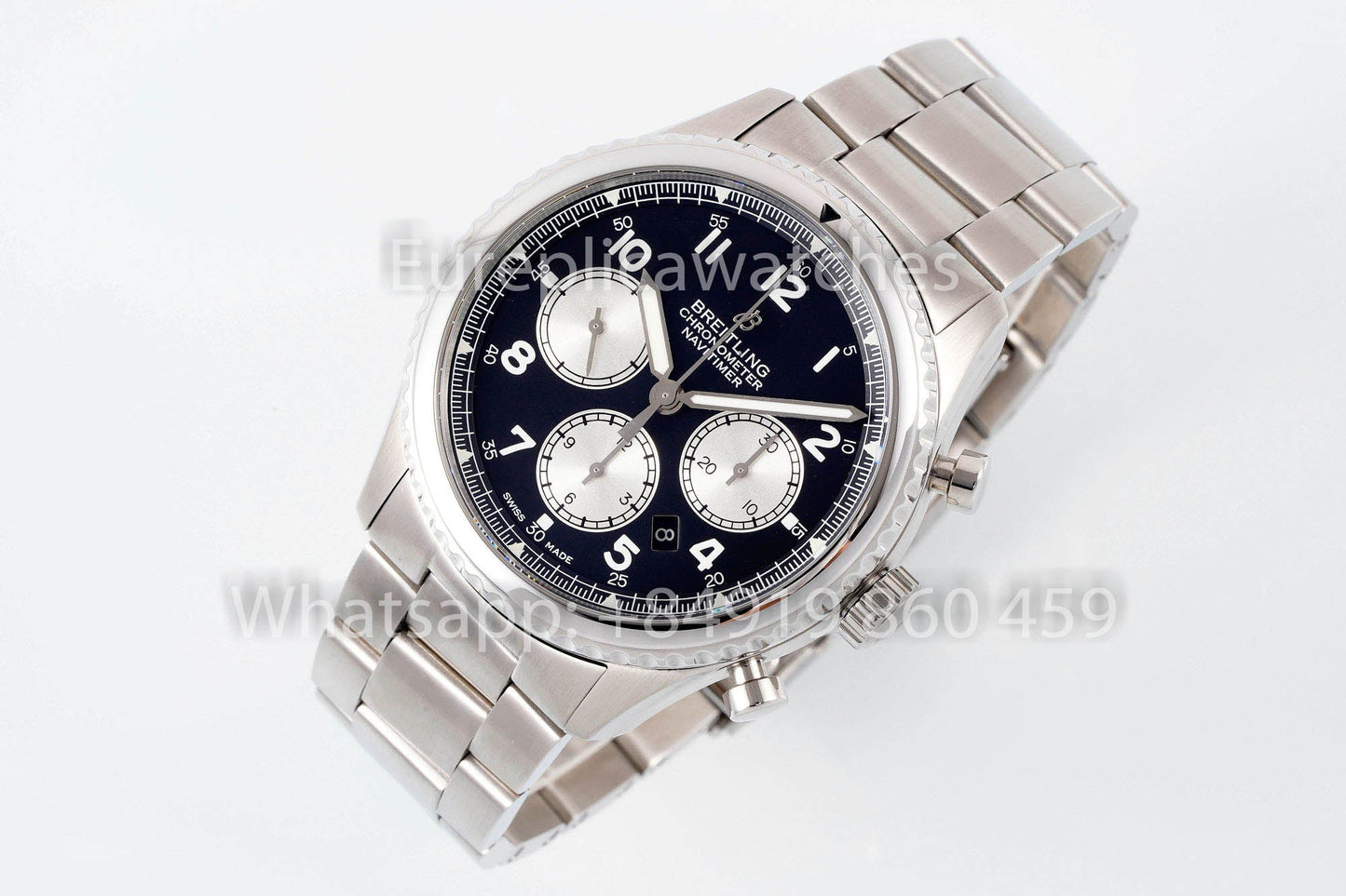 Breitling Aviator 8 Ab0117131b1a1 quadrante nero 1:1 Best Clone EF Fabbrica acciaio inossidabile