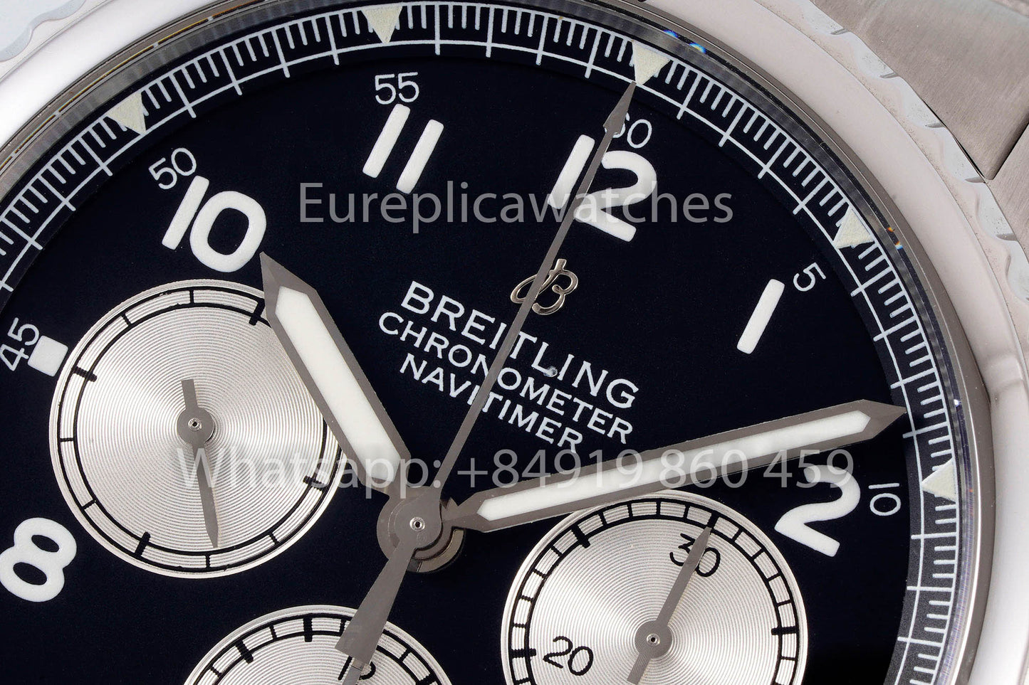Breitling Aviator 8 Ab0117131b1a1 quadrante nero 1:1 Best Clone EF Fabbrica acciaio inossidabile