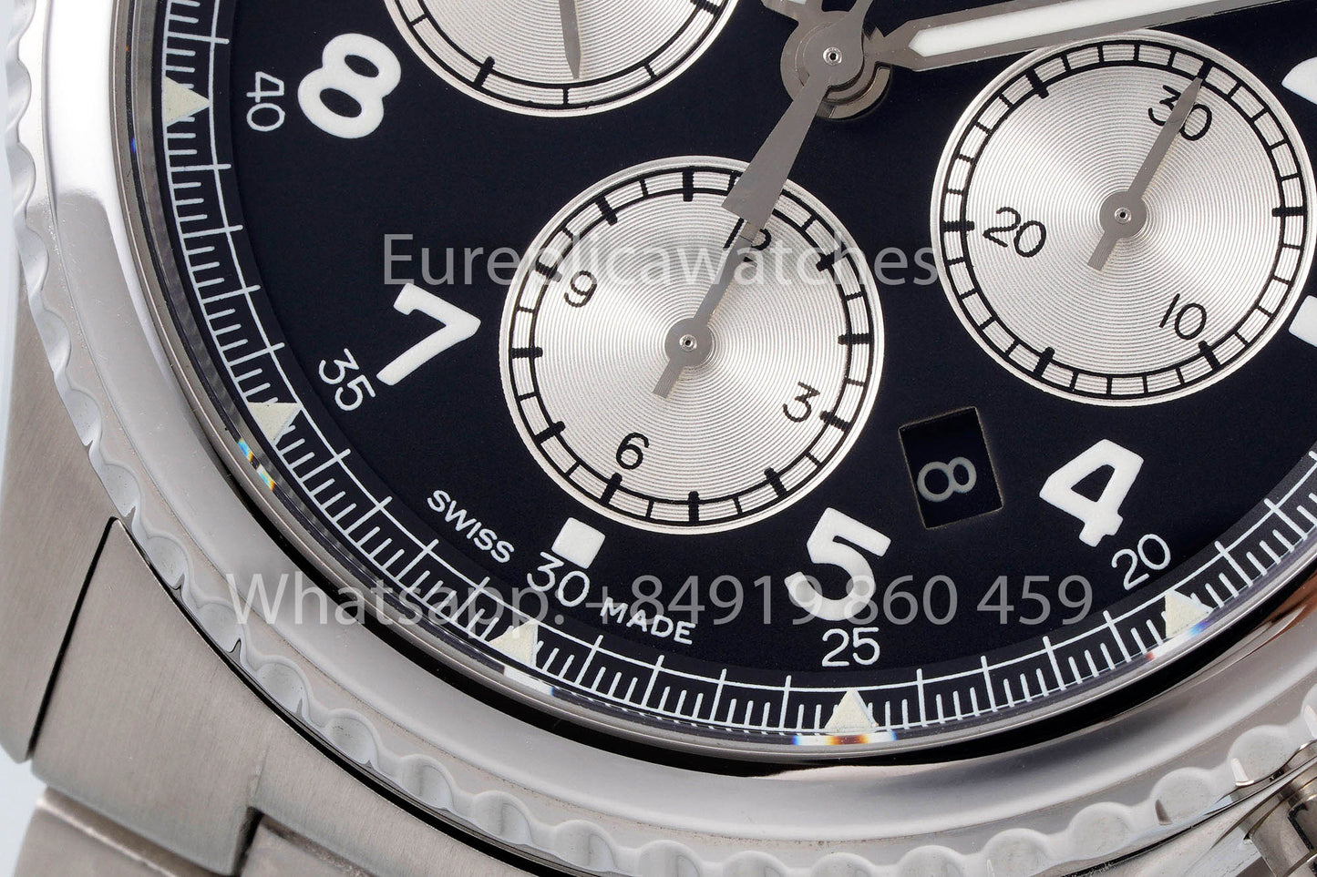 Breitling Aviator 8 Ab0117131b1a1 quadrante nero 1:1 Best Clone EF Fabbrica acciaio inossidabile