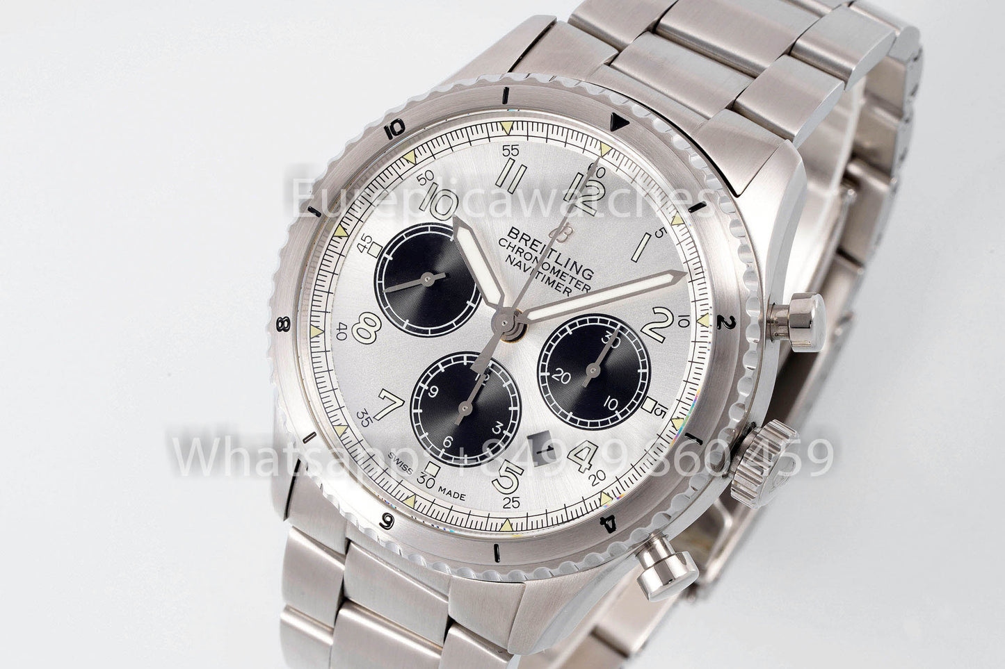 Breitling Aviator 8 AB01194A1B1X1 quadrante bianco 1:1 Best Clone EF Fabbrica acciaio inossidabile