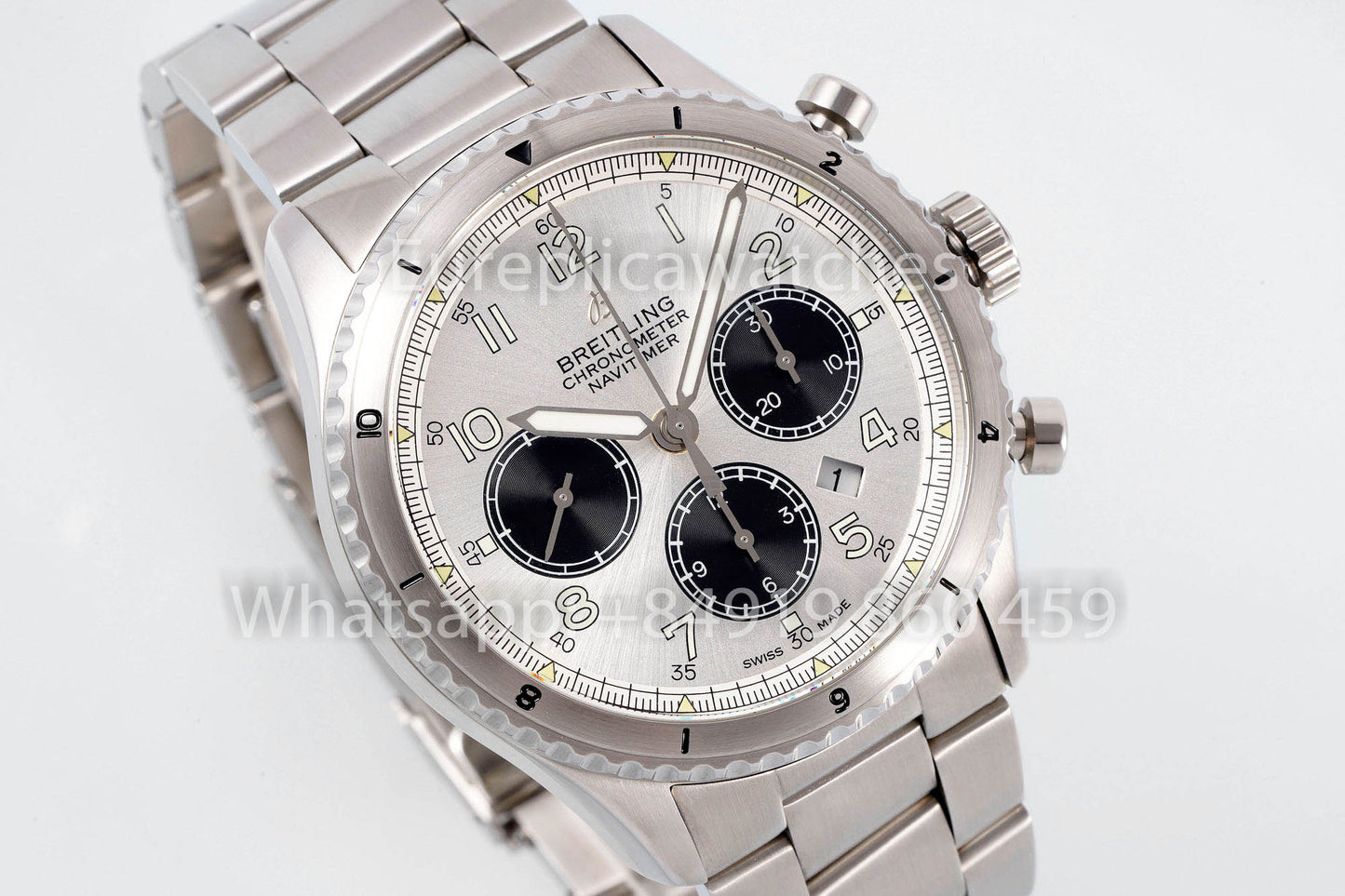 Breitling Aviator 8 AB01194A1B1X1 quadrante bianco 1:1 Best Clone EF Fabbrica acciaio inossidabile