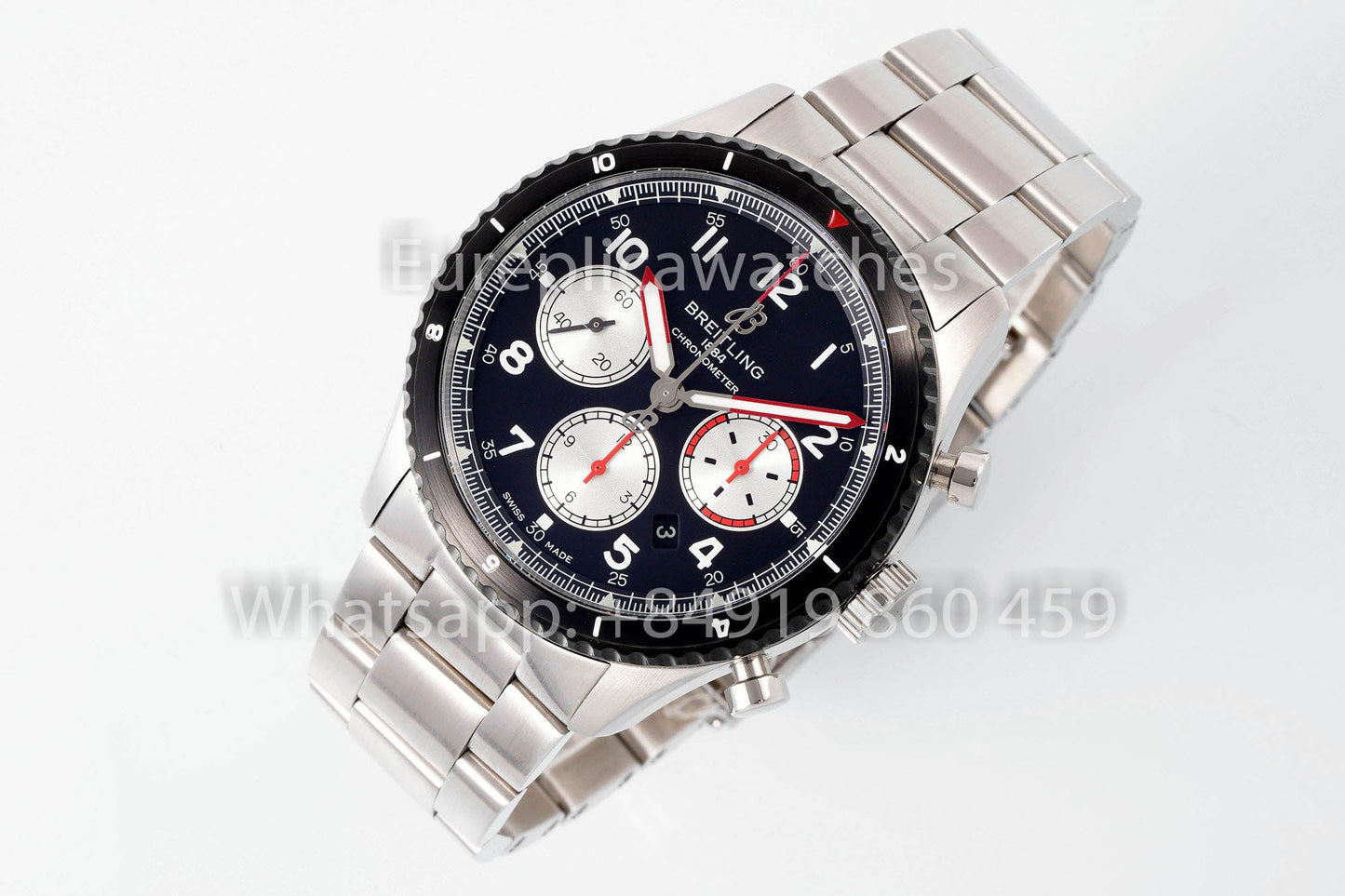 Breitling Aviator 8 AB01194A1B1X1 quadrante nero 1:1 Best Clone EF Fabbrica acciaio inossidabile