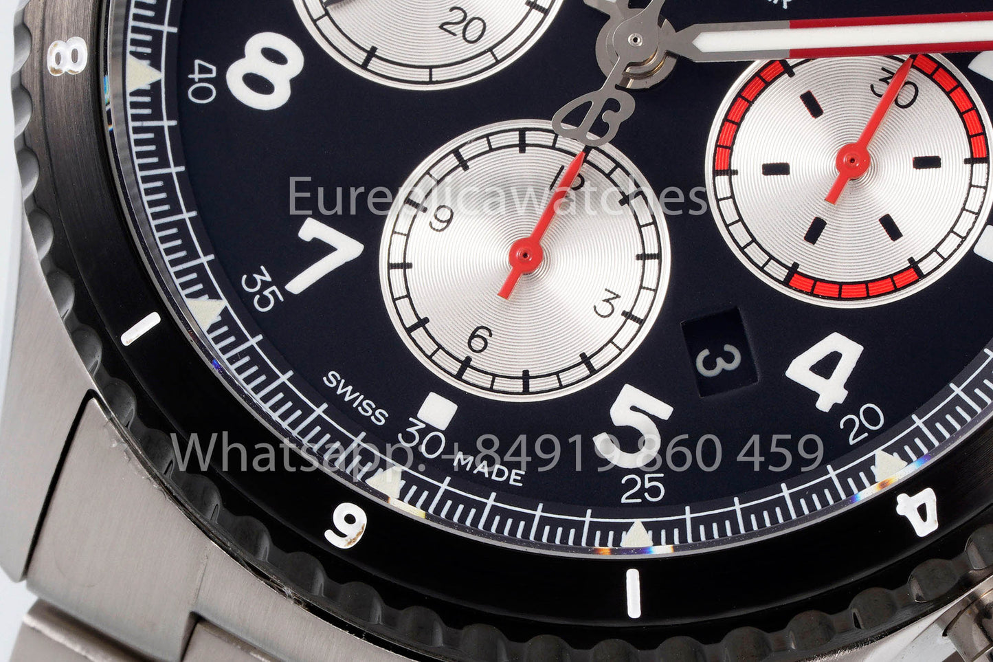 Breitling Aviator 8 AB01194A1B1X1 quadrante nero 1:1 Best Clone EF Fabbrica acciaio inossidabile