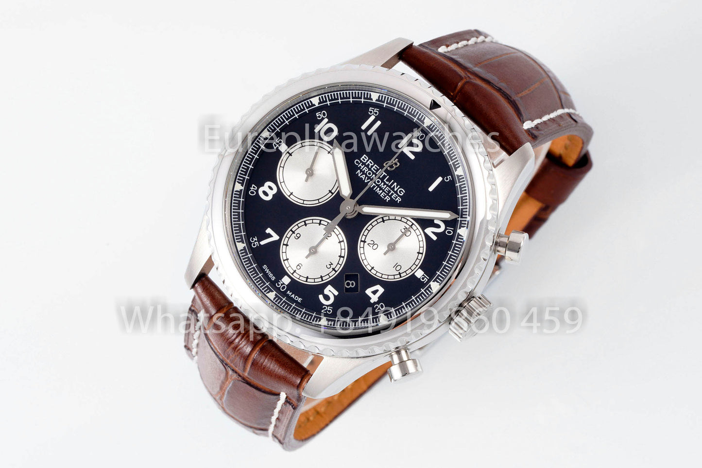 Breitling Aviator AB01194A1B1X1 quadrante nero Brown cinturino 1:1 Best Clone EF Fabbrica