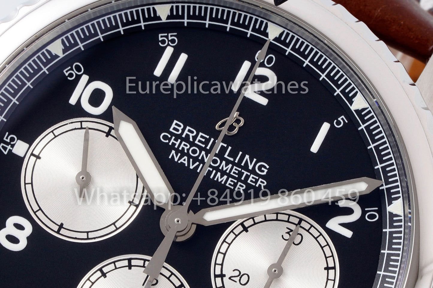 Breitling Aviator AB01194A1B1X1 quadrante nero Brown cinturino 1:1 Best Clone EF Fabbrica
