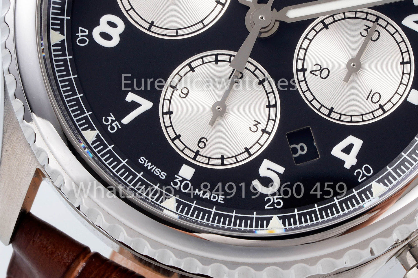 Breitling Aviator AB01194A1B1X1 quadrante nero Brown cinturino 1:1 Best Clone EF Fabbrica