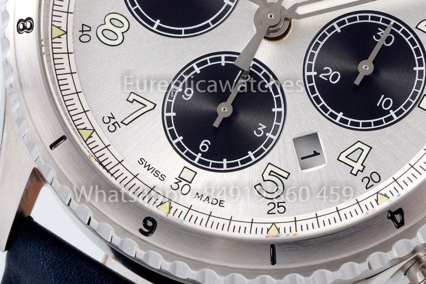 Breitling Aviator AB01194A1B1X1 quadrante bianco Blu cinturino 1:1 Best Clone EF Fabbrica