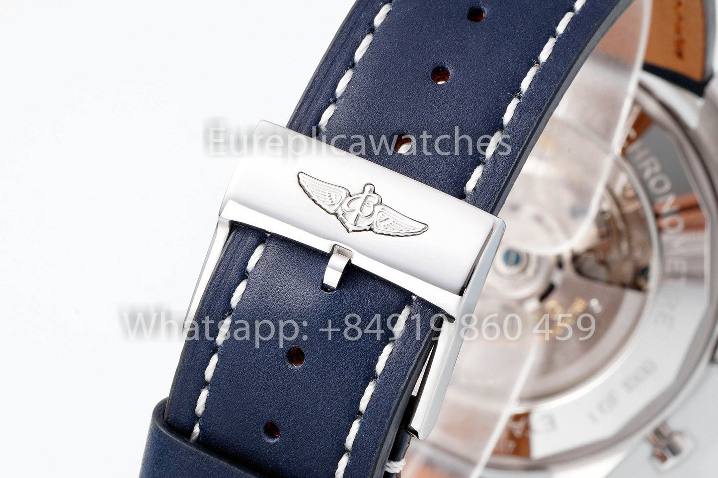 Breitling Aviator AB01194A1B1X1 quadrante bianco Blu cinturino 1:1 Best Clone EF Fabbrica