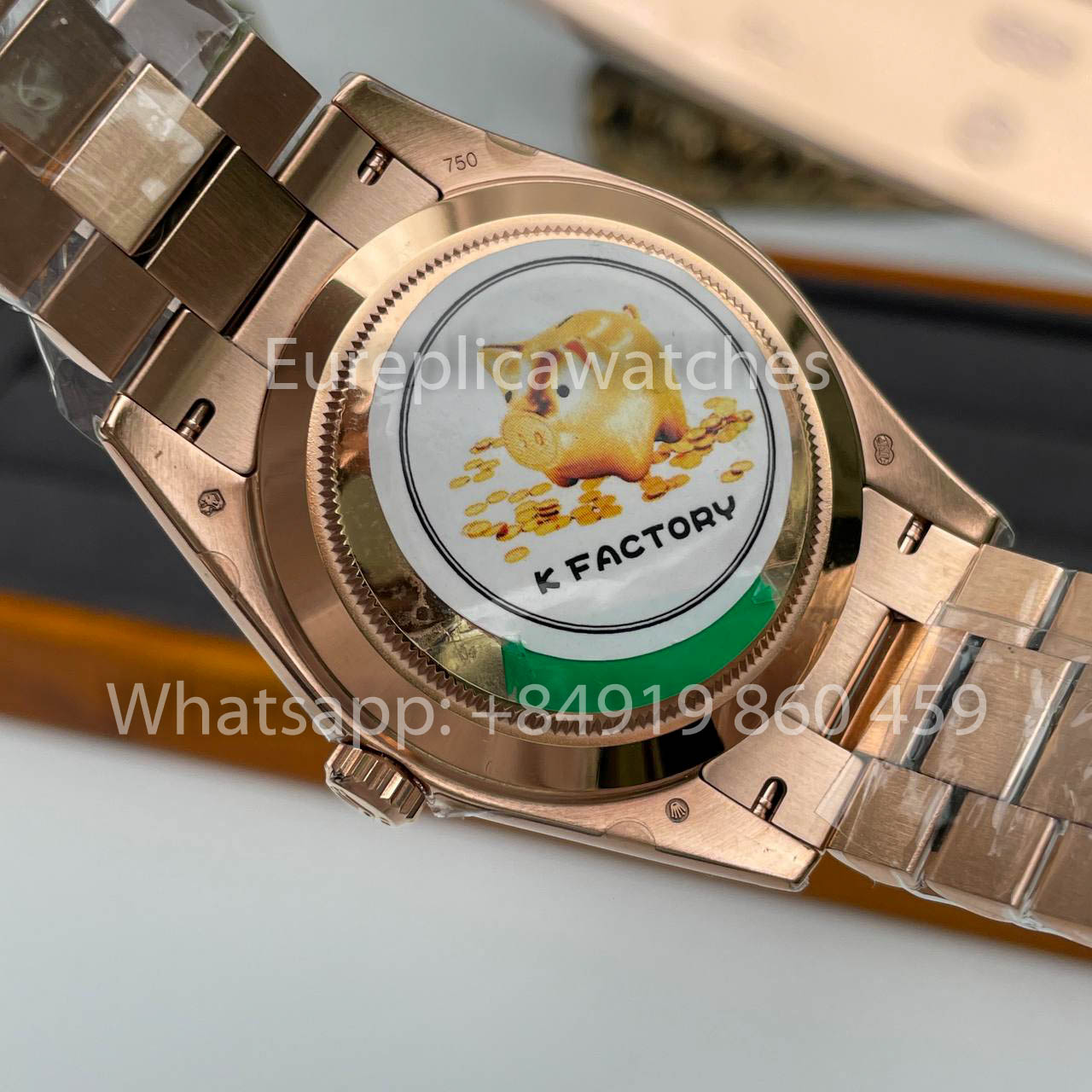 Rolex Everose Gold Day Date 40 228235-0002 Chocolate Dial  1:1 Best Clone KF Fabbrica 215 Gram