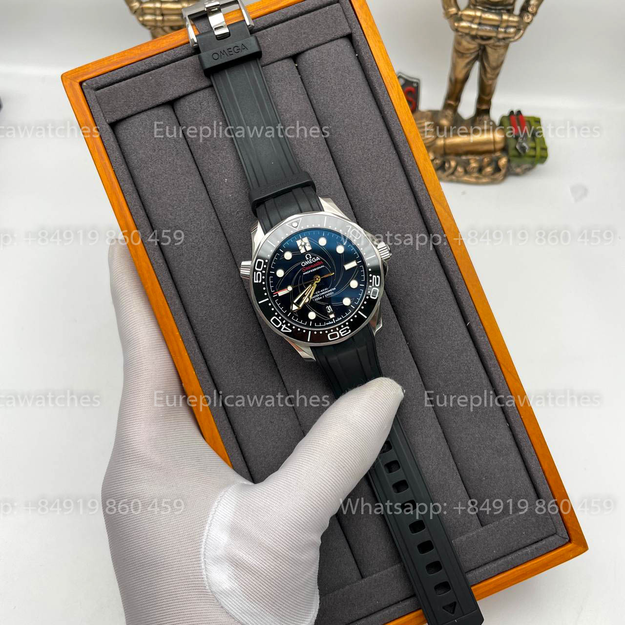 Omega Seamaster Diver 300M 210.22.42.20.01.004 1:1 Best Edition OR Fabbrica Rubber cinturino