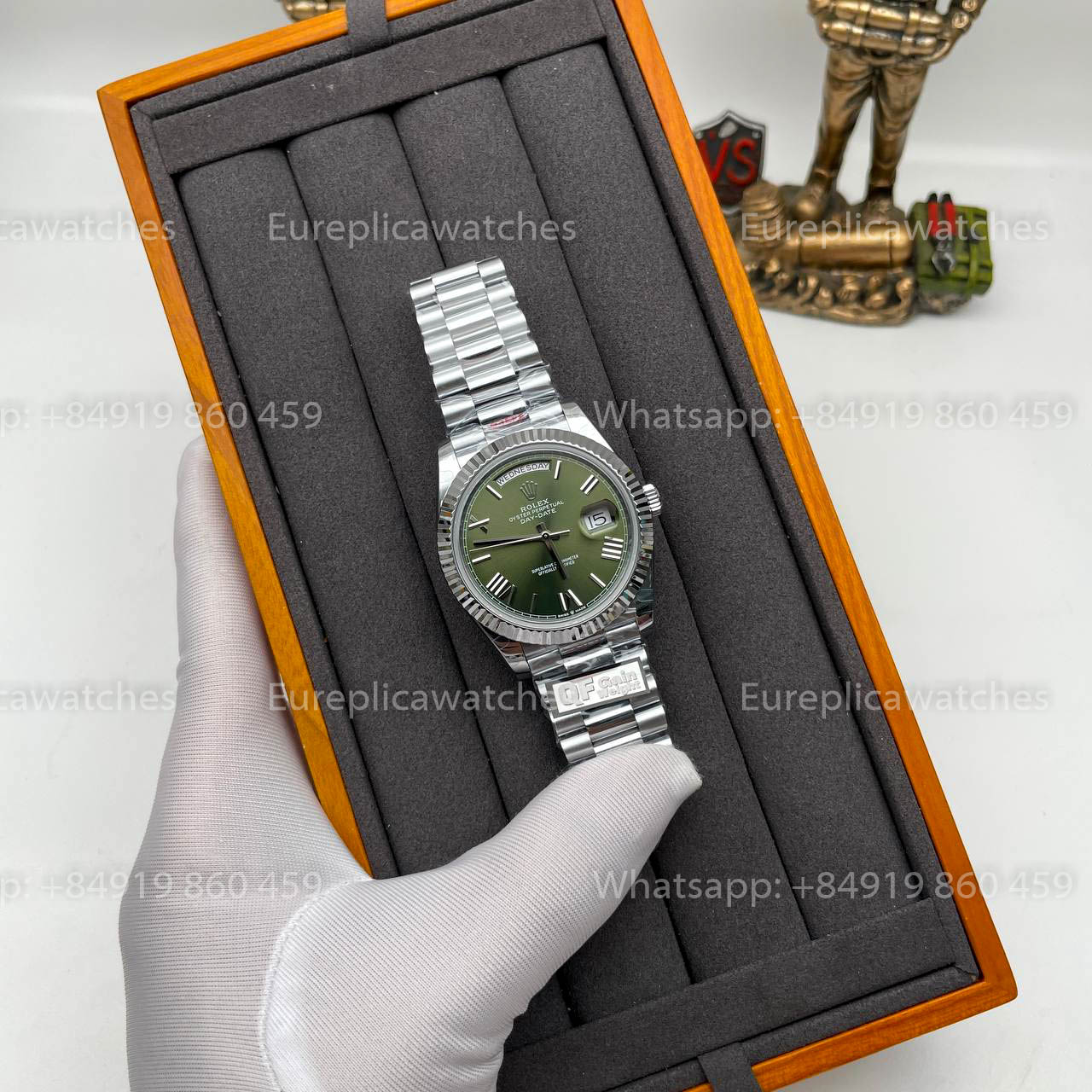 Rolex Day Date 40 m228236-0008  Green Dial 1:1 Best Edition Counterweight Version 183 Gram QF Fabbrica