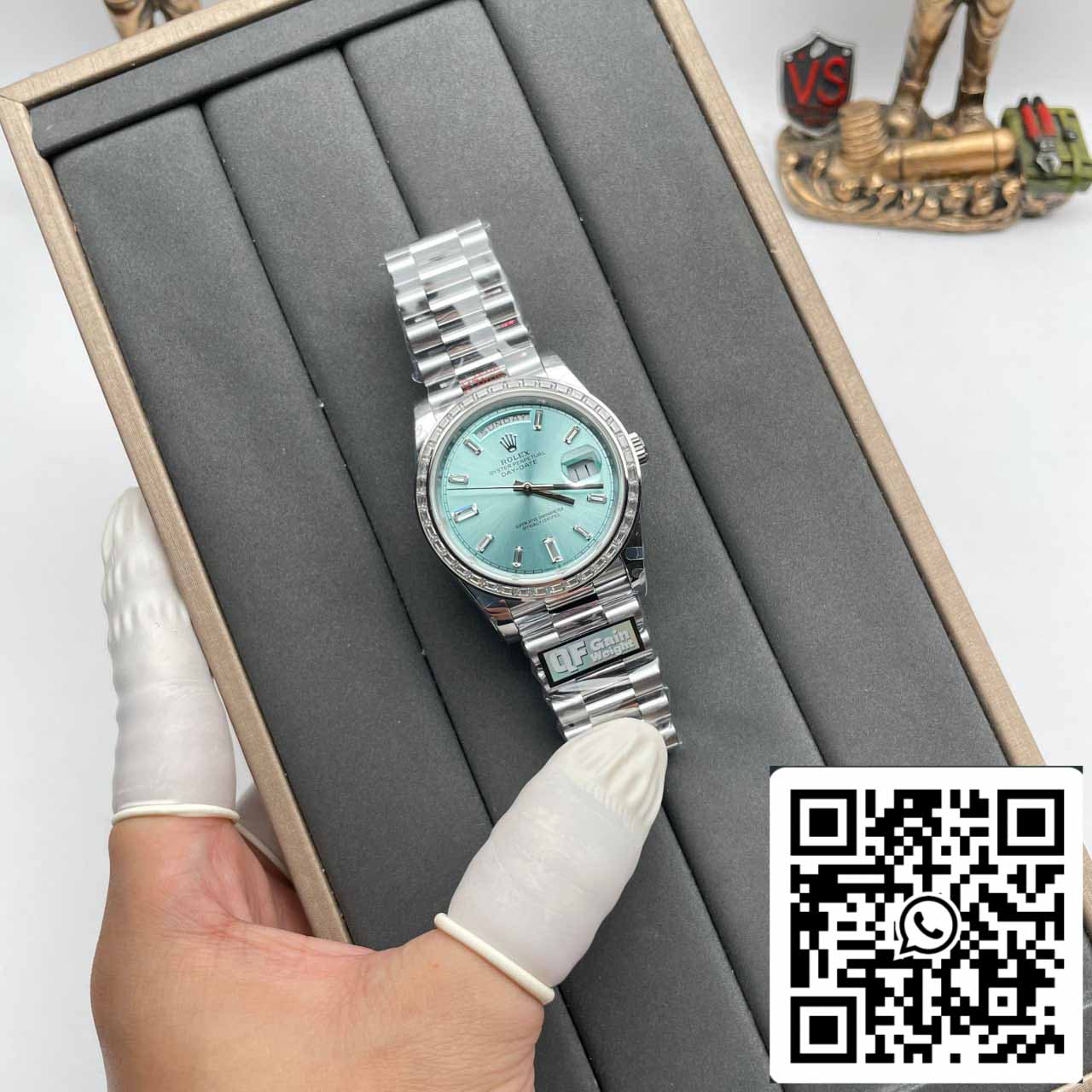 Rolex Day Date M228396tbr-0002 V5 40 mm QF Fabbrica 1:1 Mejor Edición Tiffany Esfera Bisel