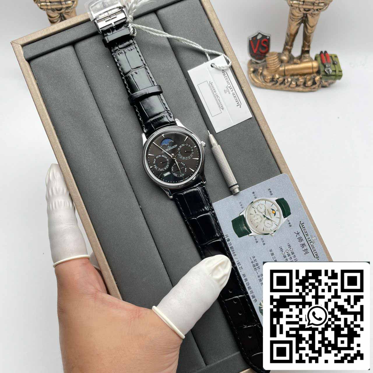 Jaeger LeCoultre Master Ultra Thin 130354J 1:1 Best Edition V9 Fabrica Mostrador Cinza Suíço ETA868