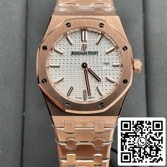Audemars Piguet 67651 Quartz 33mm 1:1 Best Edition ZF Fabbrica White Dial Rose Gold