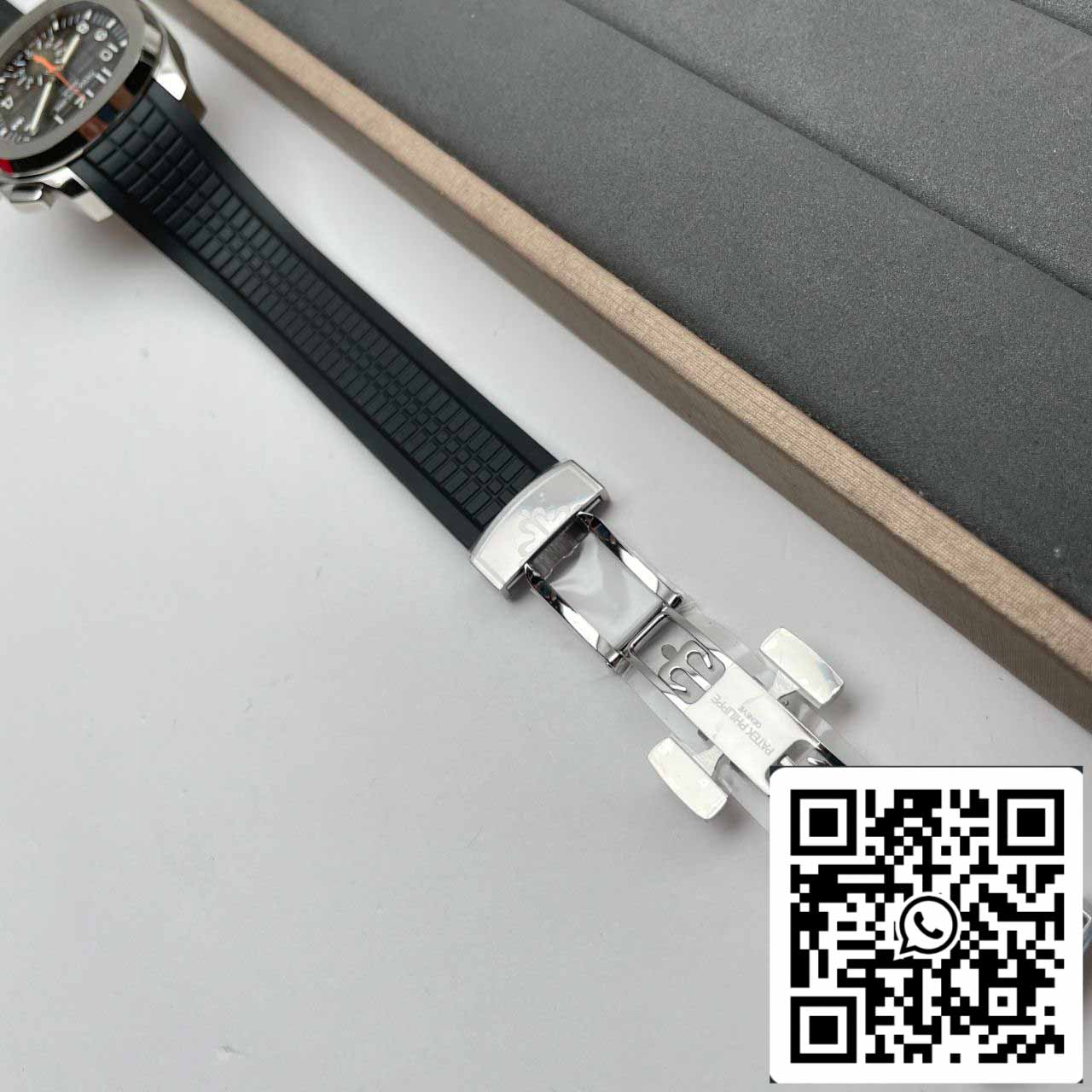 Patek Philippe Aquanaut 5968A-001 Black Rubber cinturino 1:1 Best Edition OM Fabbrica