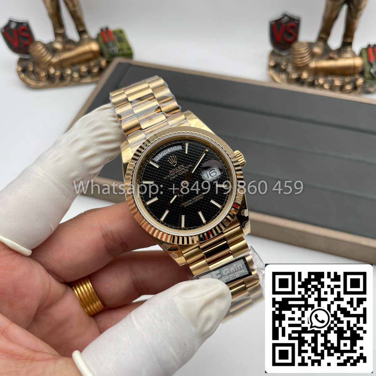 Rolex Day Date 40 Gold  228238-0007 1:1 Best Edition QF Fabbrica CounterWeight Version