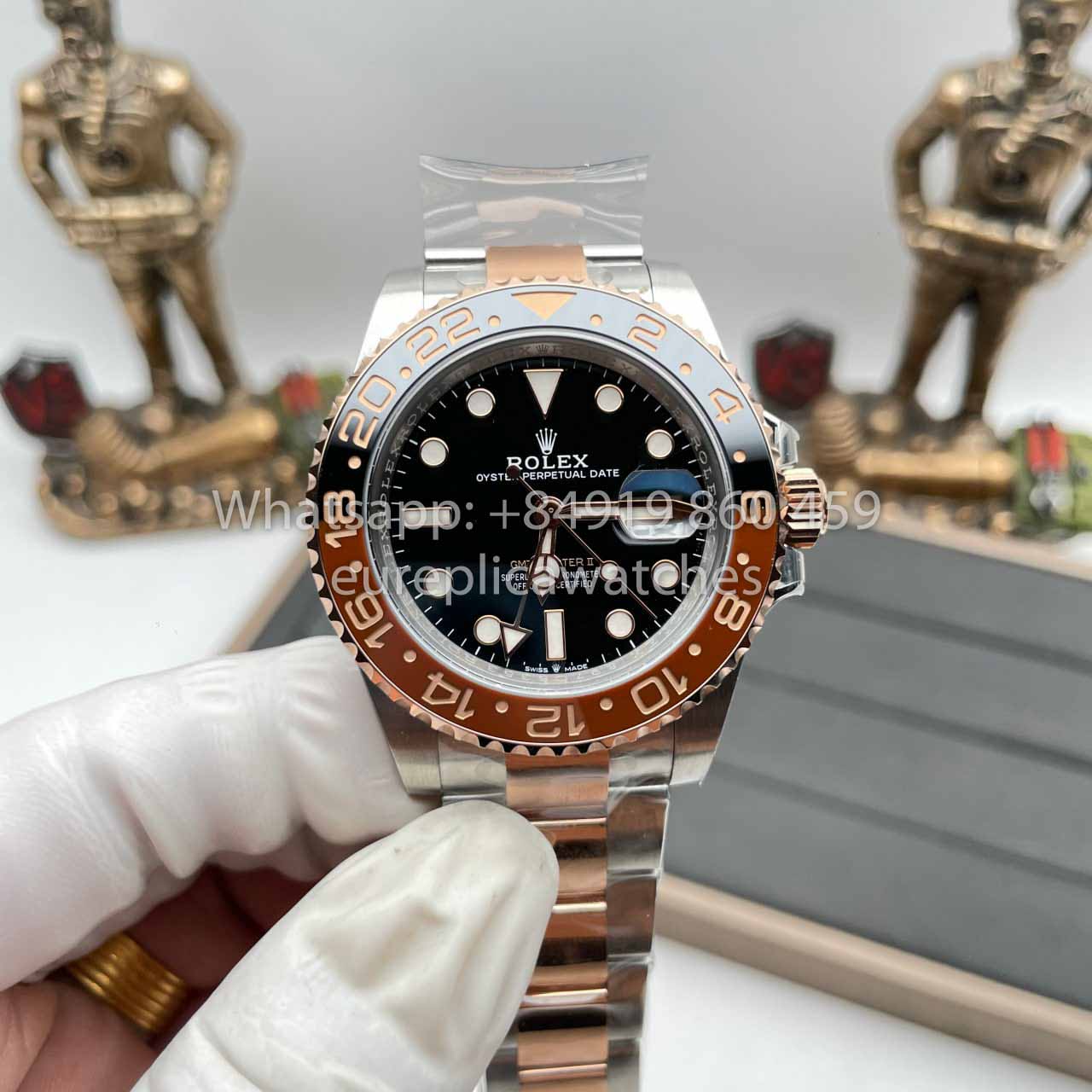 Rolex GMT Master II M126711chnr-0002 1:1 edizione migliore C+ Fabbrica Rosa Oro