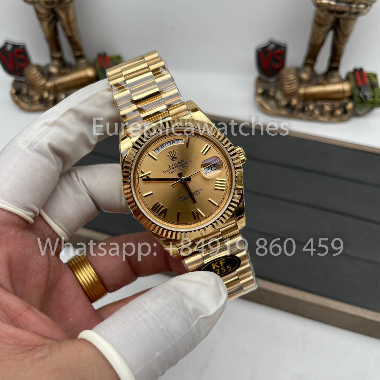 Rolex Yellow Gold Day Date 40 228238-0006 Yellow Dial  1:1 Best Clone KF Fabbrica 215 Gram