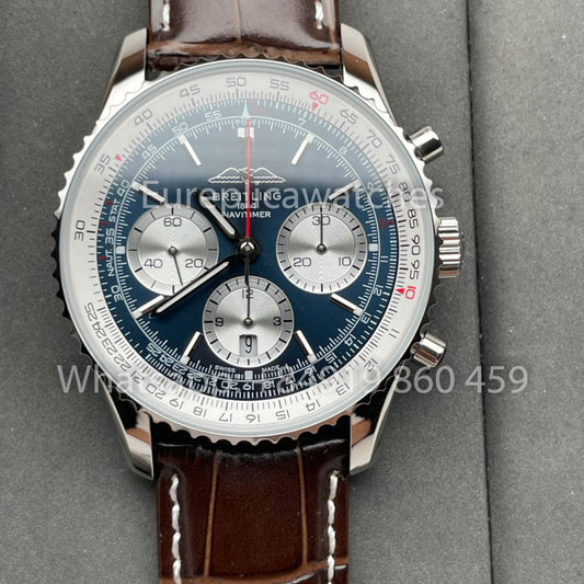 Breitling Navitimer B01 cronografo AB0137211C1A1 41mm 1:1 edizione migliore BLS Fabbrica Pelle cinturino