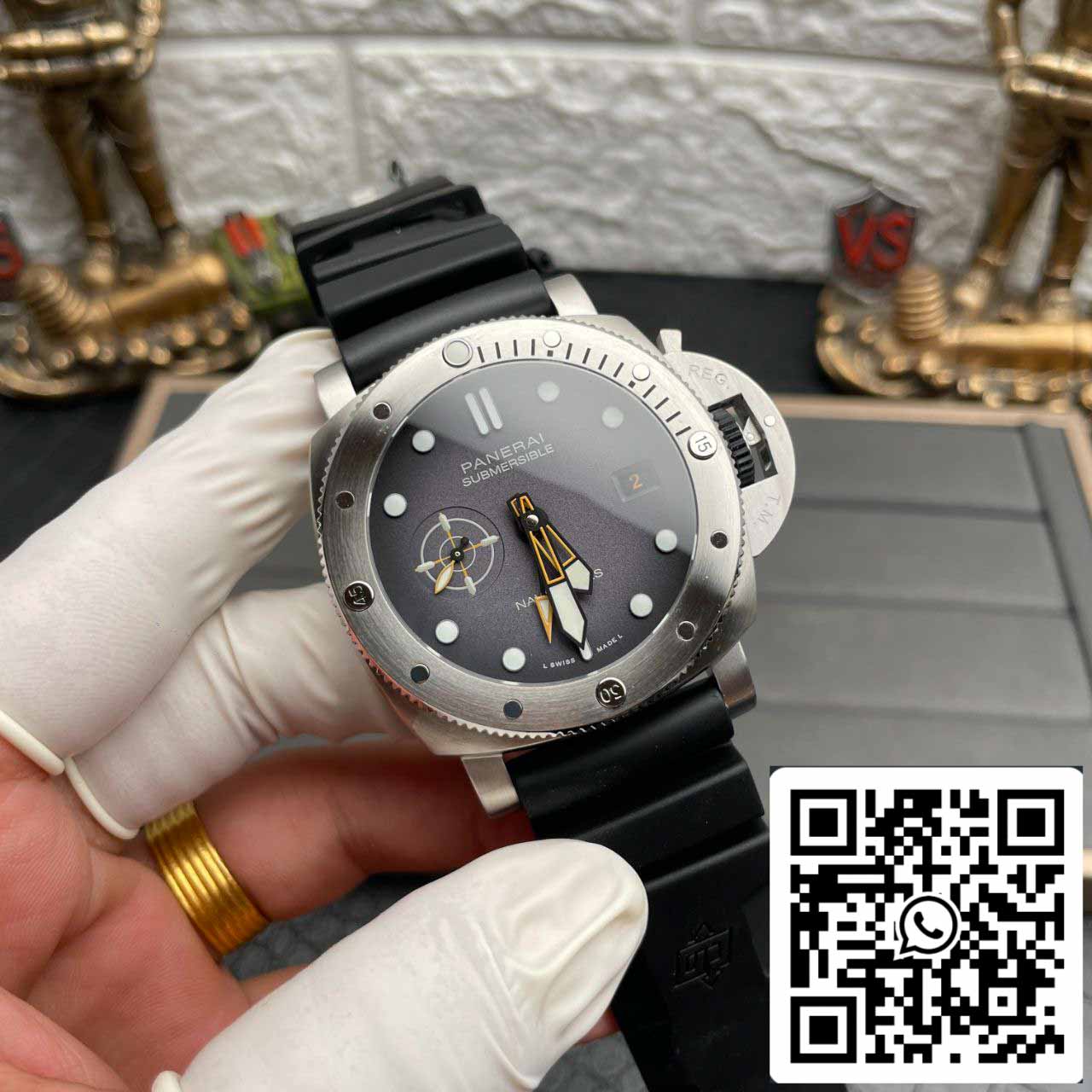 Panerai Submersible PAM1323 1:1 edizione migliore VS Fabbrica Gray quadrante