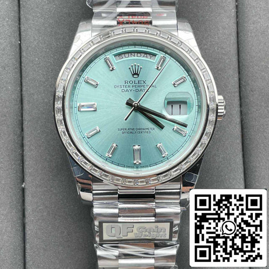 Rolex Day Date M228396tbr-0002 V5 40mm  QF Fabbrica 1:1 Best Edition Tiffany Dial Bezel