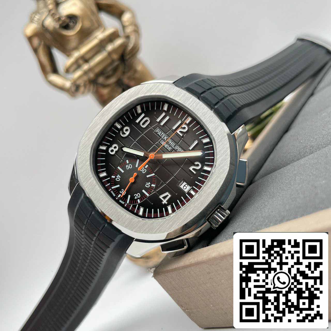 Patek Philippe Aquanaut 5968A-001 Black Rubber cinturino 1:1 Best Edition OM Fabbrica