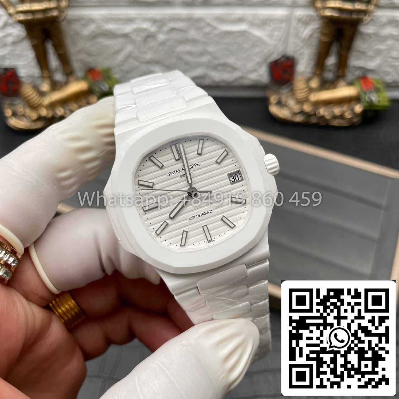 [AET modificado] Patek Philippe Nautilus 5711 ceramica quadrante bianco 1:1 edizione migliore
