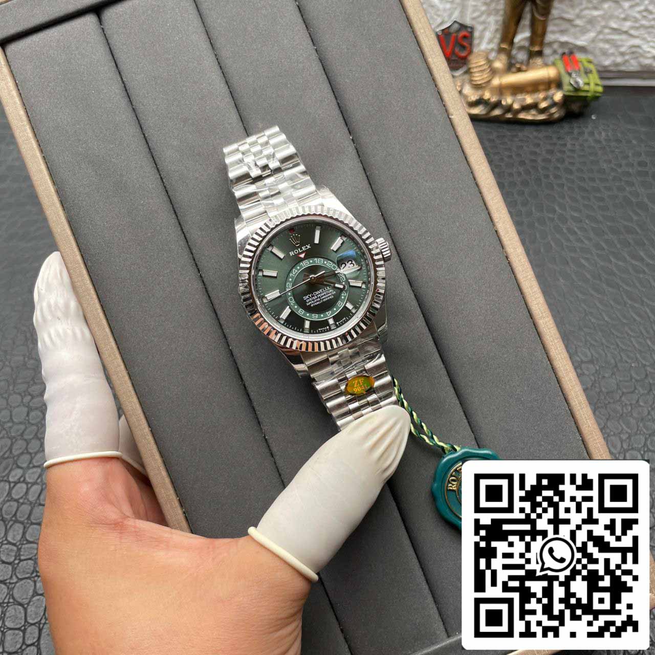 Rolex Sky Dweller M336934-0001 1:1 Best Edition ZF Fabbrica Green Dial Newest Version 2024