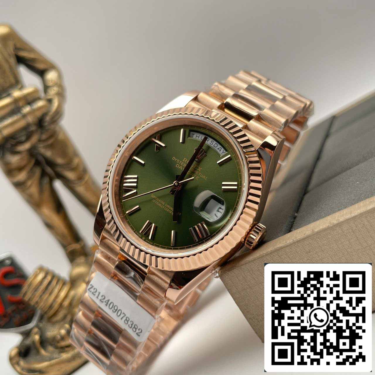 Rolex Day Date 40 228235 Gold Filled 18k with 185 gram weight green dial