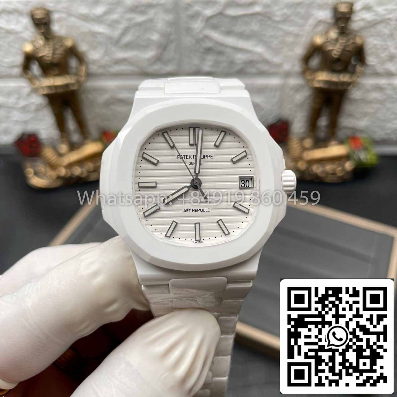 [AET modificado] Patek Philippe Nautilus 5711 ceramica quadrante bianco 1:1 edizione migliore