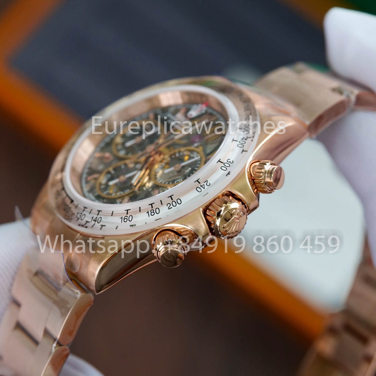 ADG Custom Rolex Daytona scheletrato quadrante Artisans de Genève “Glacier” 1:1 Best Clone Rosa Oro