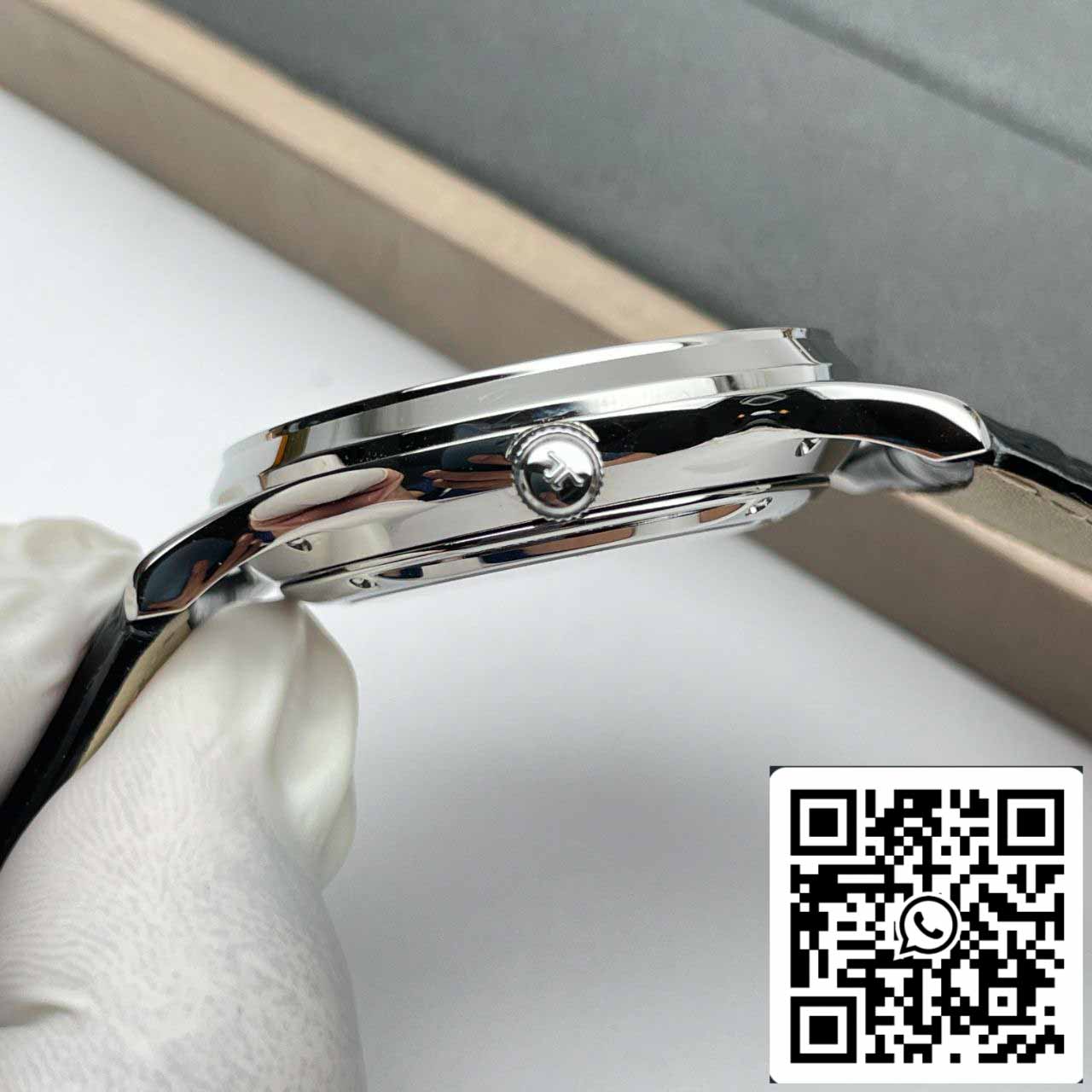 Jaeger LeCoultre Master Ultra Thin 130354J 1:1 Best Edition V9 Fabrica Mostrador Cinza Suíço ETA868