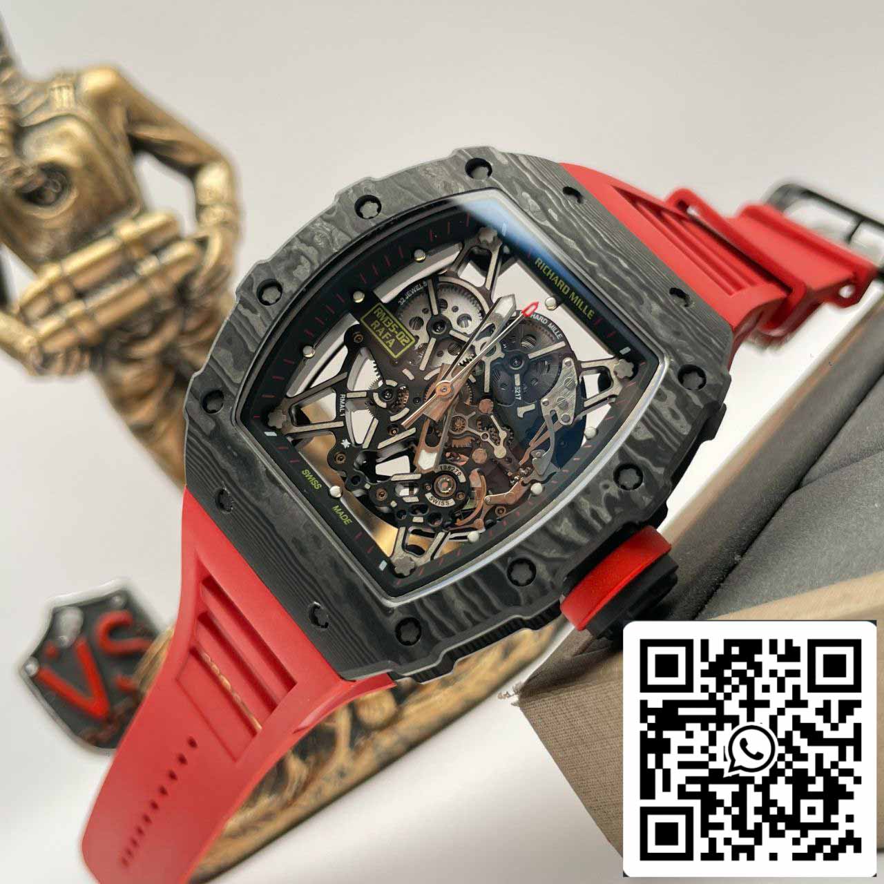 Richard Mille RM035-02 1:1 Best Edition T+ Fabbrica NTPT Carbon Case Red cinturino V4